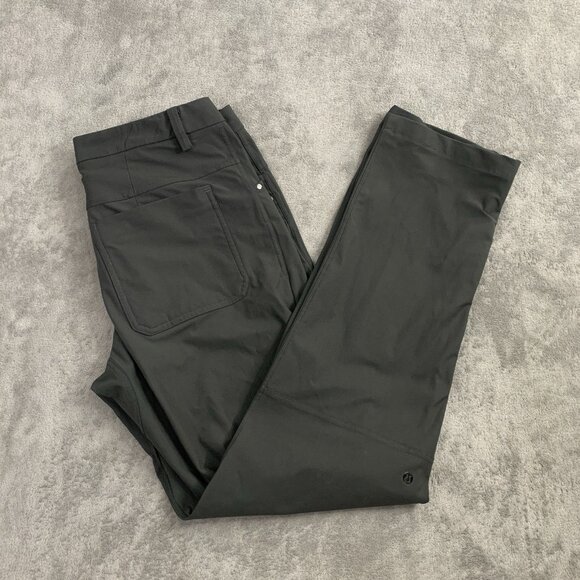 Lululemon ABC Pants Mens 32x31” Gray Slim Fit Trouser Warpstreme Stretch Golf - Picture 1 of 12